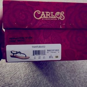 NWT Carlos Santana palm tree sandals. Size 8.5 women’s.